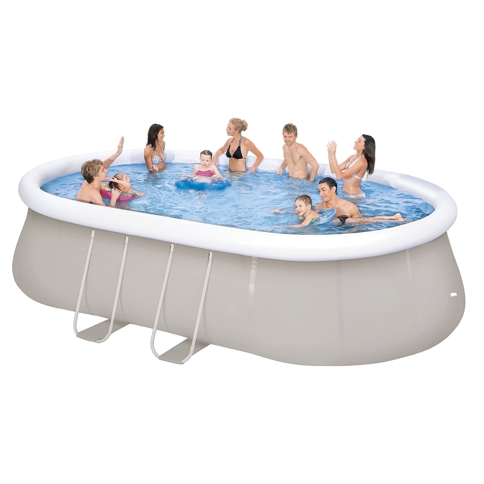 Honeydrill 17.7ft x 10ft x 42in Frame Above Ground Pool Inflatable Top ...