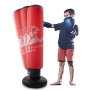 Honeydrill Inflatable Punching Bag Boxing Bag for Kids, Red