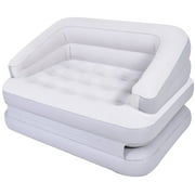 Honeydrill Inflatable Sofa Bed, Air Mattress, Lounge Chair Couch for Camping, 5-in-1, Full, White(Pump Not Included)