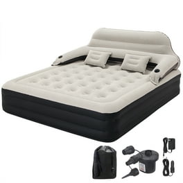 Boyd Specialty Sleep 17 in. Simmons Rest Aire Air Mattress with Auto Shut off Built in Pump White Blue Twin Size Walmart