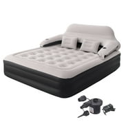 Honeydrill Queen Size 15" Air Mattress with Headboard, Portable Inflatable Couch