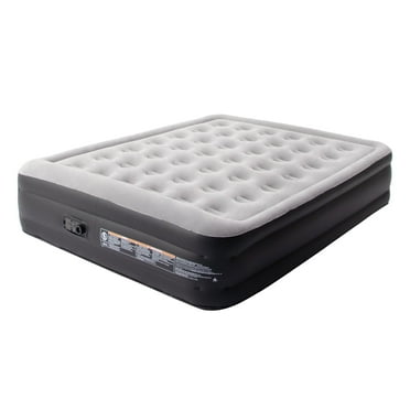 Honeydrill Queen Size Air Mattress 18.5" Airbed Inflatable with Built-in Pump, Gray