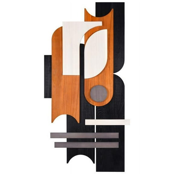 "Honeyed Dusk I" Hand Made & Hand Finished Dimensional Solid Paulownia Wood Abstracts Wall Art