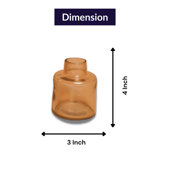 Honeyglass Bloom Decorative Vase | Elegant Glass Flower Vase for Home Dcor Table Centerpiece Living Room, Office & Gift Giving