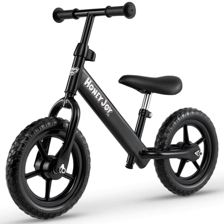 Costway 11” Lightweight Toddler Balance Bike, Tool-Free Adjustable Seat & Handlebar Black