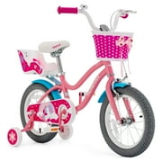 Honeyjoy 14 Inches Kids Bicycle with Training Wheels & Basket for Boys & Girls Age 3-5 Years