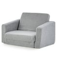 thumbnail image 1 of Honeyjoy 2-in-1 Toddler Fold out Couch Children’s Convertible Sofa to Lounger Grey, 1 of 11