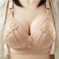 thumbnail image 1 of Honey Bra Bras for Women No Underwire Womens Casual Gathering large size tank top elderly middle old Bra Khaki 36, 1 of 3