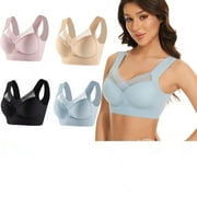 ENCOUTHRE Honeylove Bra Bra for Women Gathering large size thin tank top lace without steel ring side closure Bras for Women Womens Bras No Underwire Lifting Lightly Padded Bras for Women No Unde Beige XL