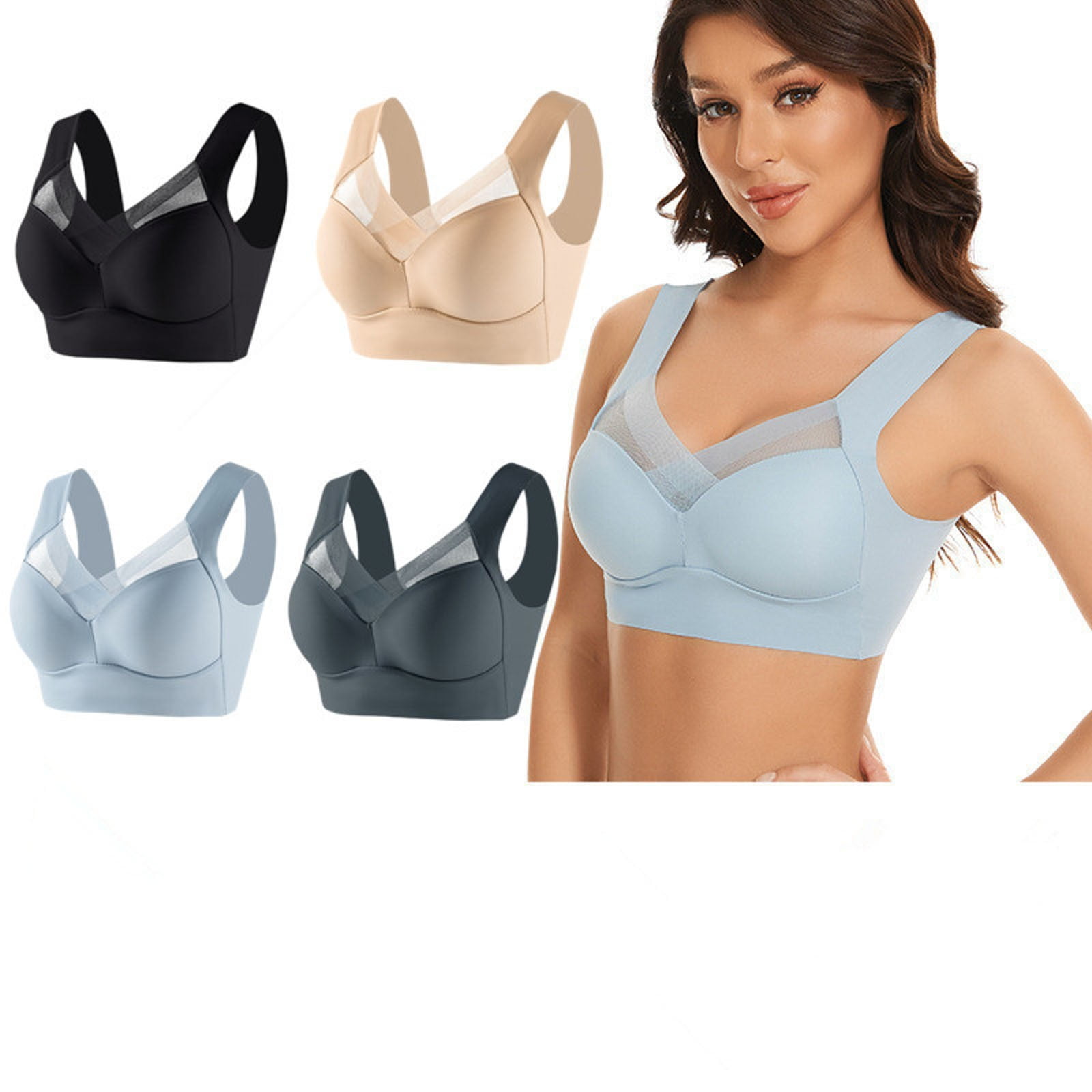 Honeylove Bra Bra for Women Gathering large size thin tank top lace