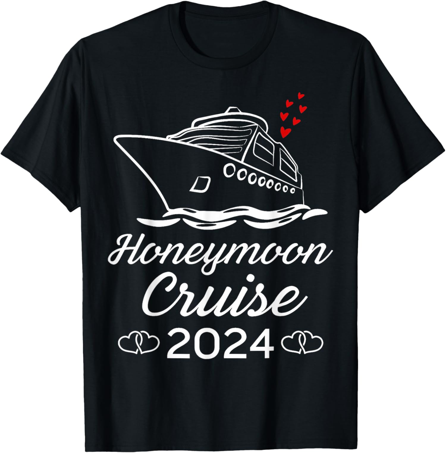 Honeymoon Cruise for Couples 2024 Cruising Newlyweds Wedding TShirt