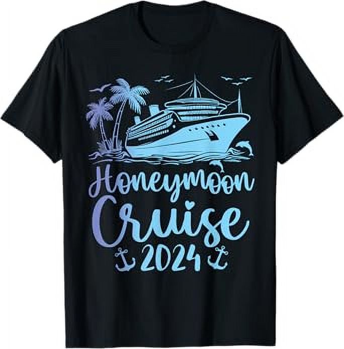 Honeymoon Cruise for Matching Couples 2024 Just Married TShirt