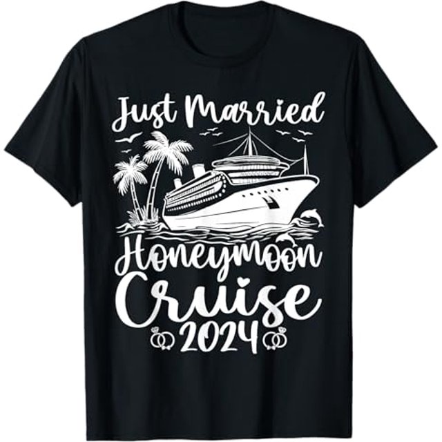 Honeymoon Cruise for Matching Couples 2024 Just Married TShirt