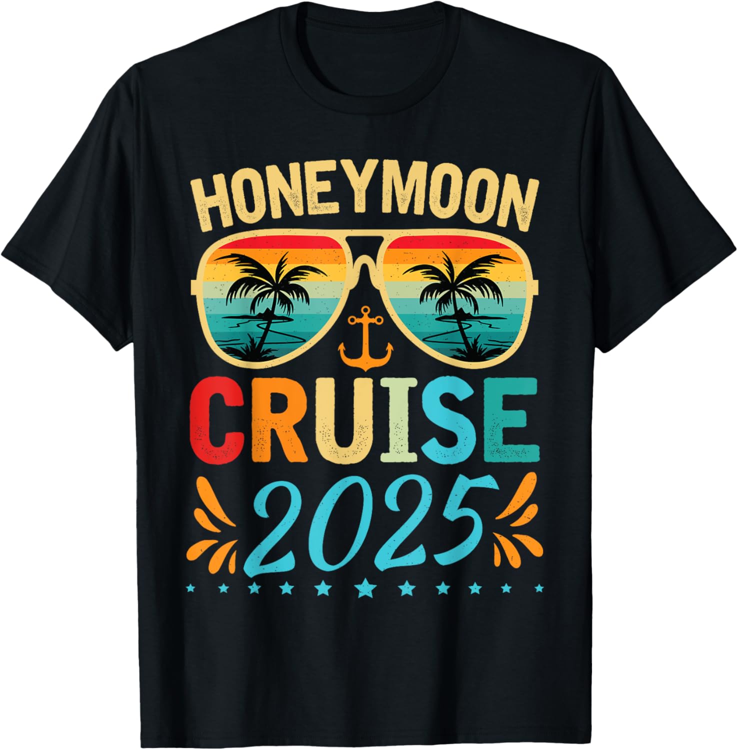 Honeymoon Cruise for Matching Couples 2025 Just Married TShirt