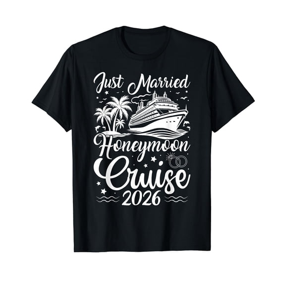 Honeymoon Cruise for Matching Couples 2026 Just Married T-Shirt