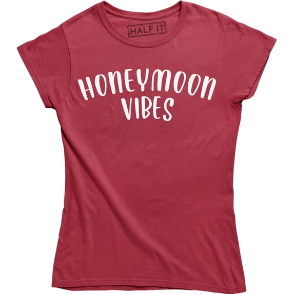 Honeymoon Vibes - Cute Couple Husband Wife Holiday Matching Wedding Gift Tee Shirt