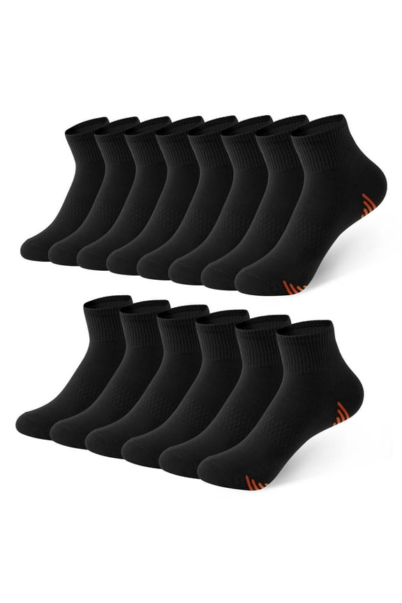 12 Pairs Crew Socks for Women Men - Running Ankle Socks Lightweight Breathable Athletic Socks with Arch Support