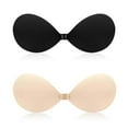 thumbnail image 1 of Honeysea 2 Pairs Adhesive Bra for Women, Strapless Sticky Invisible Push up Silicone Bra for Backless Dress with Nipple Covers, 1 of 7