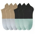 thumbnail image 1 of Honeysea 6 Pairs Ankle Socks for Women Men - Breathable Athletic Ankle Socks Non Slip Socks Low Cut Lightweight Socks with Tab, 1 of 7
