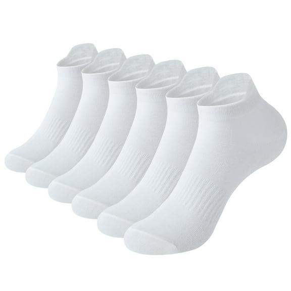 Honeysea 6 Pairs Ankle Socks for Women Men Heel Tab Athletic Running Socks