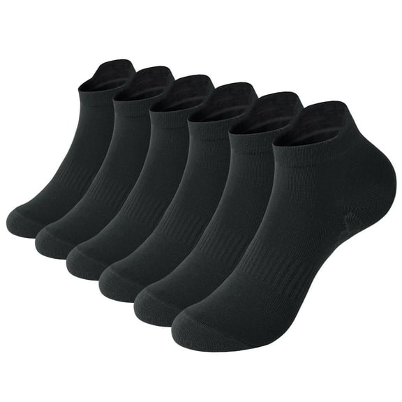 Honeysea 6 Pairs Ankle Socks for Women Men Heel Tab Athletic Running Socks