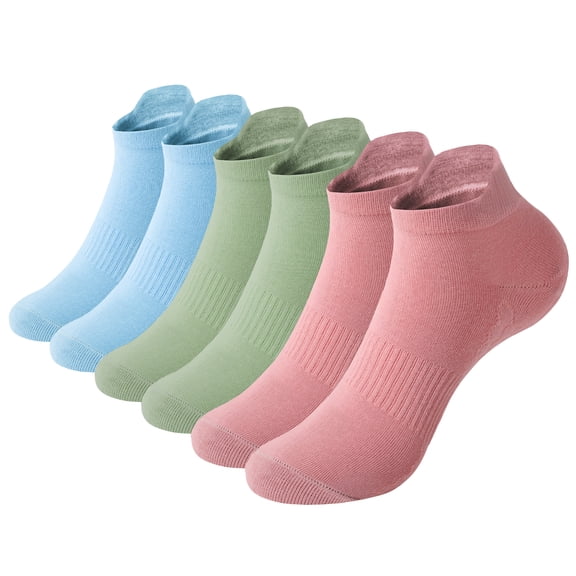 Honeysea 6 Pairs Ankle Socks for Women Men Heel Tab Athletic Running Socks
