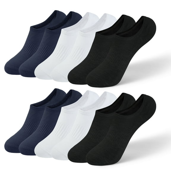 Honeysea 6 Pairs No Show Socks for Women Men, Low Cut Non Slip Socks for Flats Invisible Liner Socks