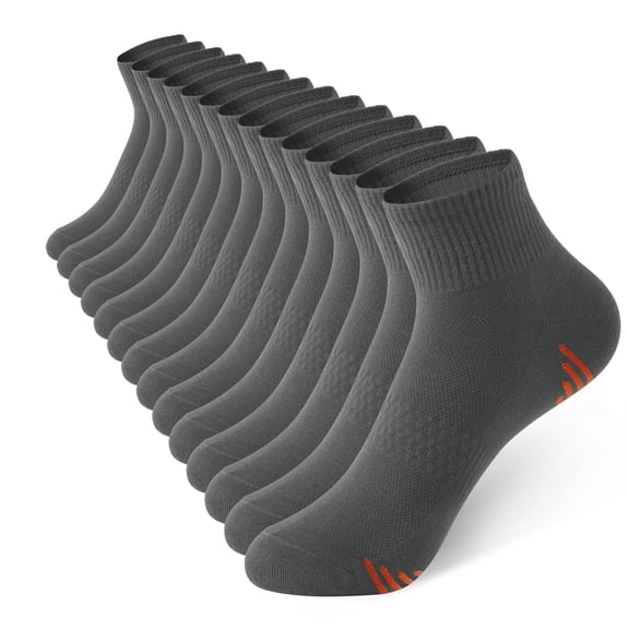 Honeysea Ankle Socks Women's Men Athletic Thick Cushioned Running Hiking Crew Low Cut 7-Pairs