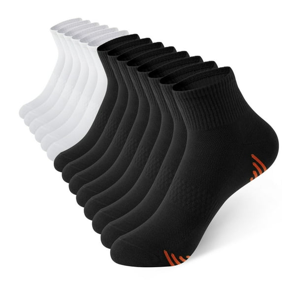 Honeysea Ankle Socks Women's Men Athletic Thick Cushioned Running Hiking Crew Low Cut 7-Pairs