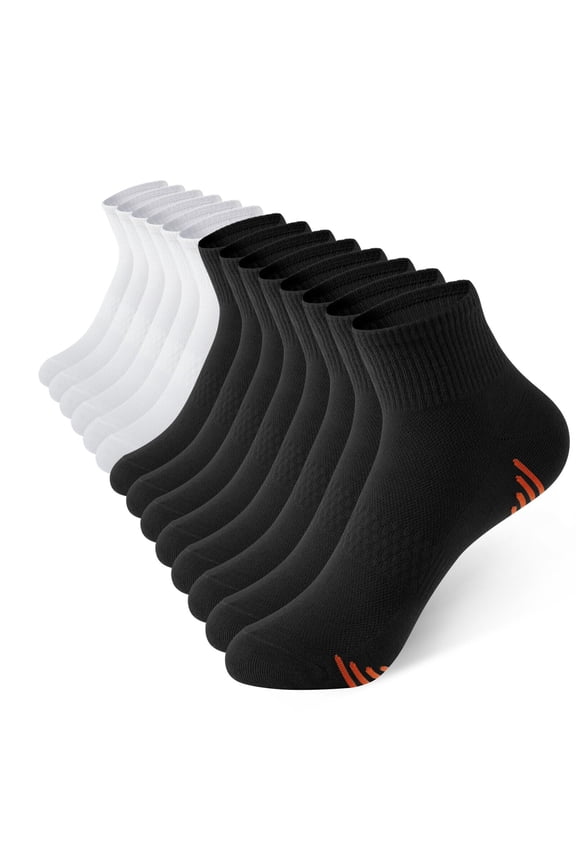 Ankle Socks Women's Men Athletic Thick Cushioned Running Hiking Crew Low Cut 7-Pairs