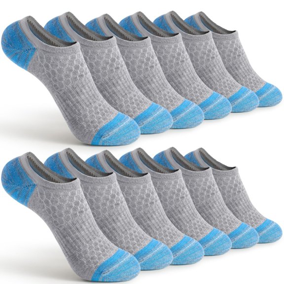 Honeysea Ankle Socks for Women, 6 Pairs Athletic Cushioned Running Socks Crew Socks for Women Men