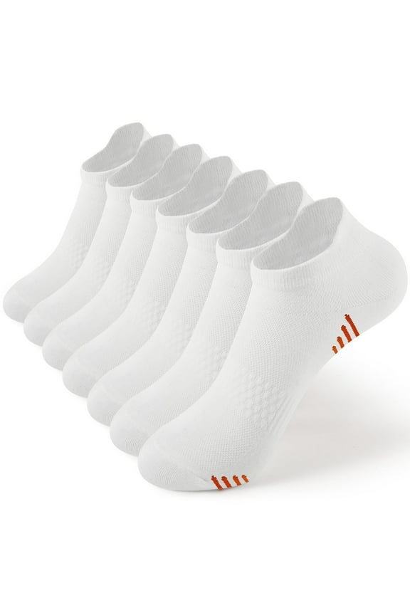 Ankle Socks for Women, 7 Pairs Athletic Cushioned Running Socks Crew Socks for Women Men