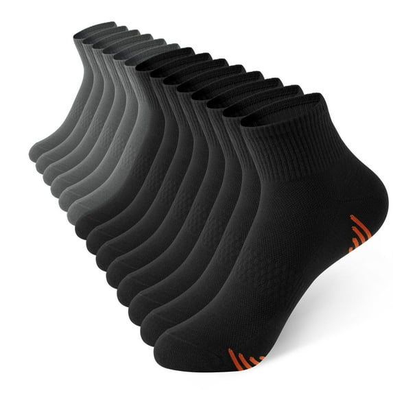 Honeysea Ankle Socks Women's Men Athletic Thick Cushioned Running Hiking Crew Low Cut 7-Pairs