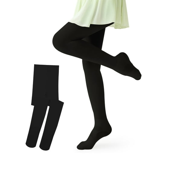 Honeysea Ballet Tights for Girls & Toddler - Ankle Support Girls Dance Tights Elastic Soft Girls Tights for Uniforms, Dresses