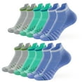 thumbnail image 1 of Honeysea Running Socks for Women & Men, 6 Pairs Performance Athletic Socks Anti Blister Cushioned Ankle Socks with Arch Support, 1 of 7