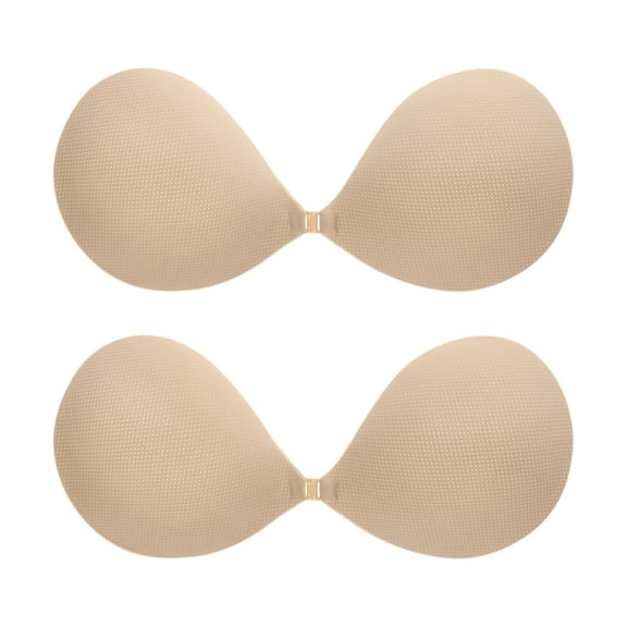 Honeysea Sticky Bra - 2 Pairs Strapless Bra Push Up, Self-Adhesive and Reusable, Suitable for Backless Dresses