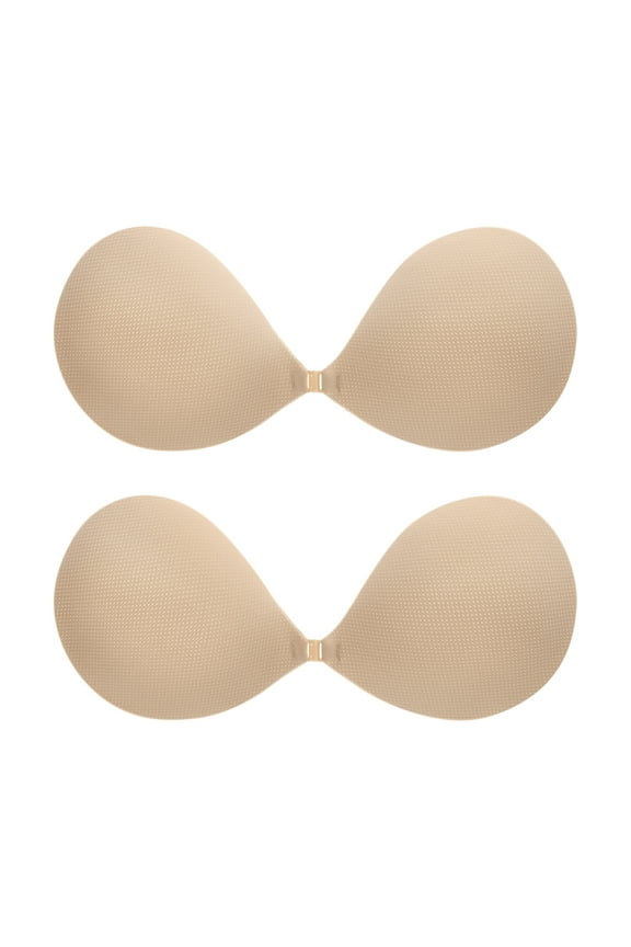 Sticky Bra - 2 Pairs Strapless Bra Push Up, Self-Adhesive and Reusable, Suitable for Backless Dresses