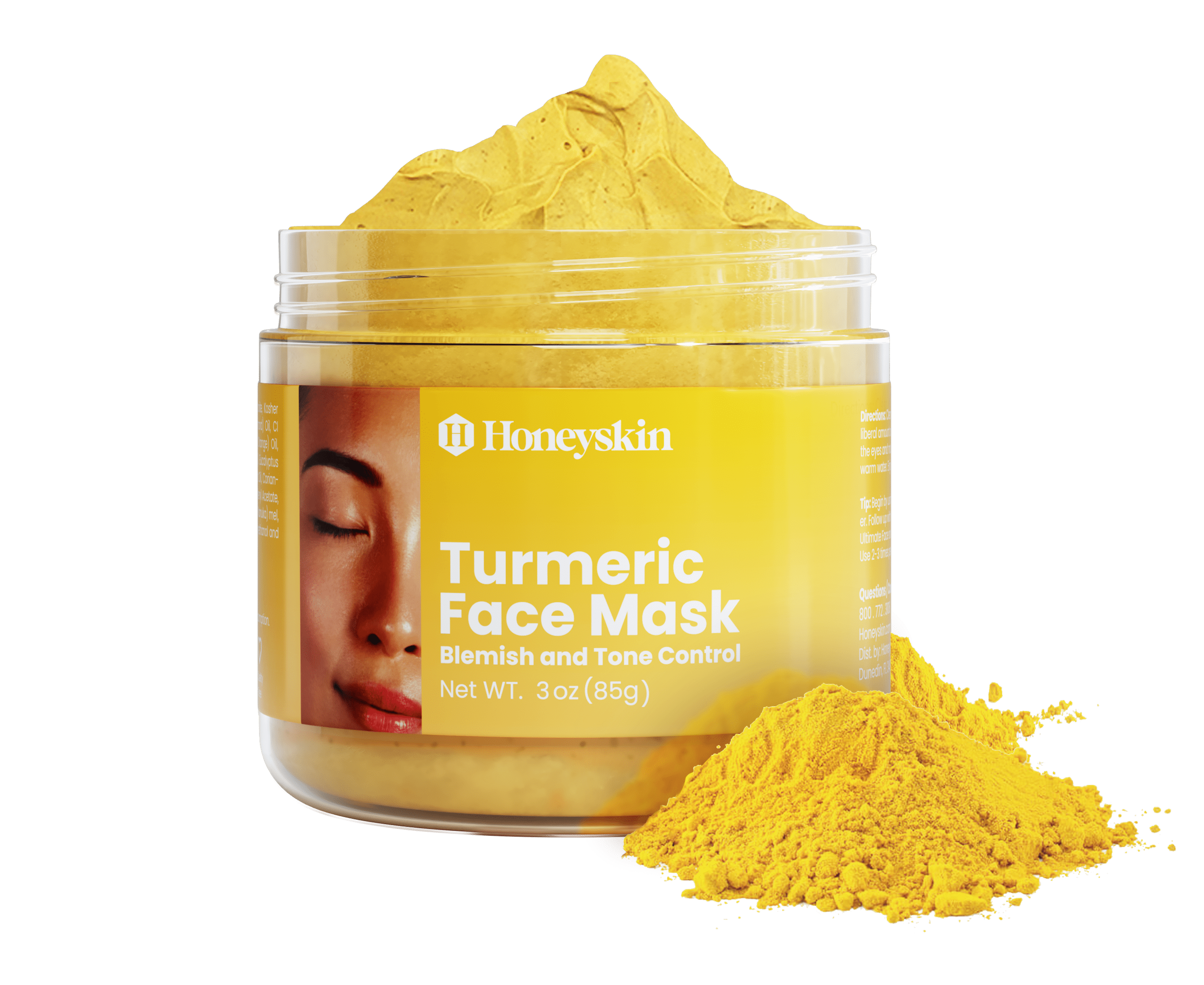 Honeyskin Turmeric AntiBlemish and Moisturizing clay Face Mask Skin