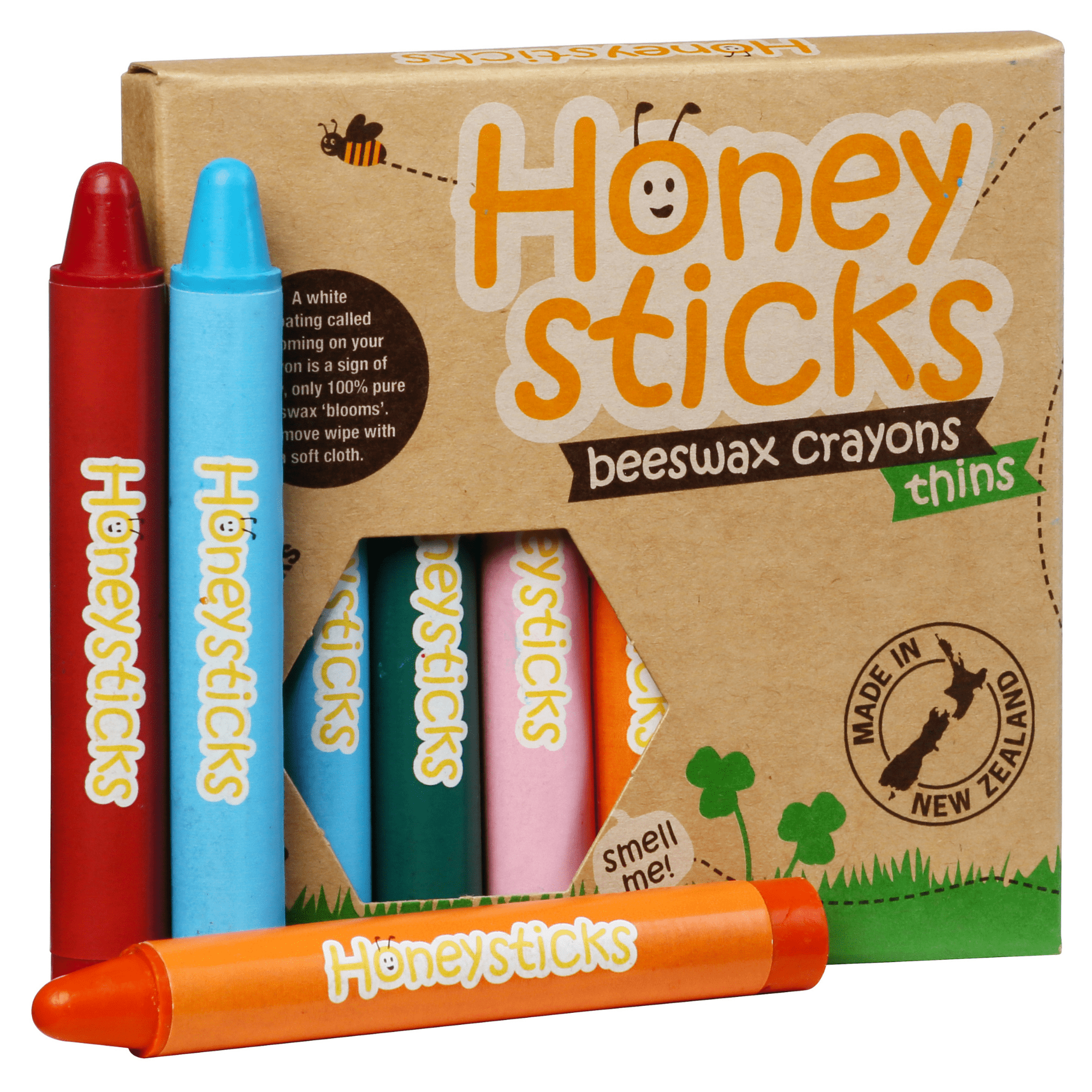  Honeysticks 100% Pure Beeswax Crayons (16 Pack) - Jumbo  Crayons for Toddlers, Kids - Non Toxic, Food Grade Colors, Large Size is  Easy to Hold and Use PLUS Premium Recycled