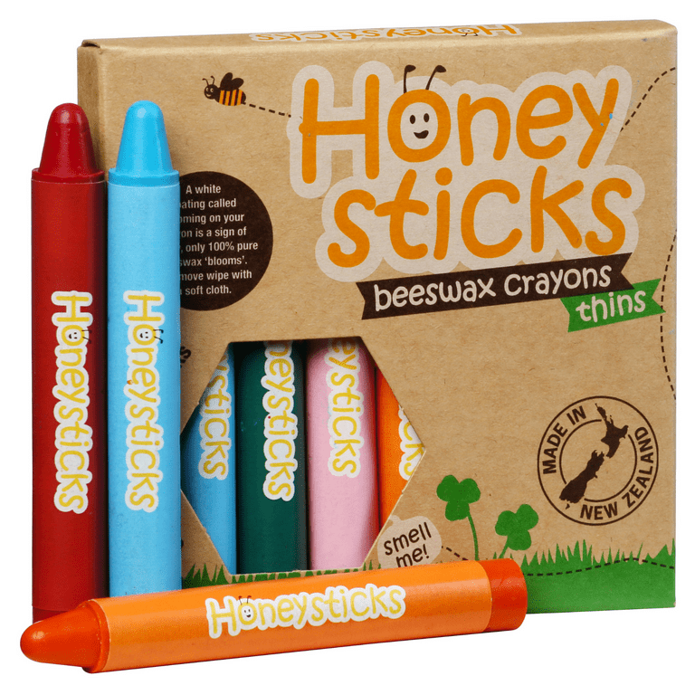 Honeysticks Jumbo Crayons (8 Pack) - Pastel Colors - Non Toxic Crayons for  Kids - 100% Pure Beeswax, Food Grade Colors - Large Crayons, Easy to Hold