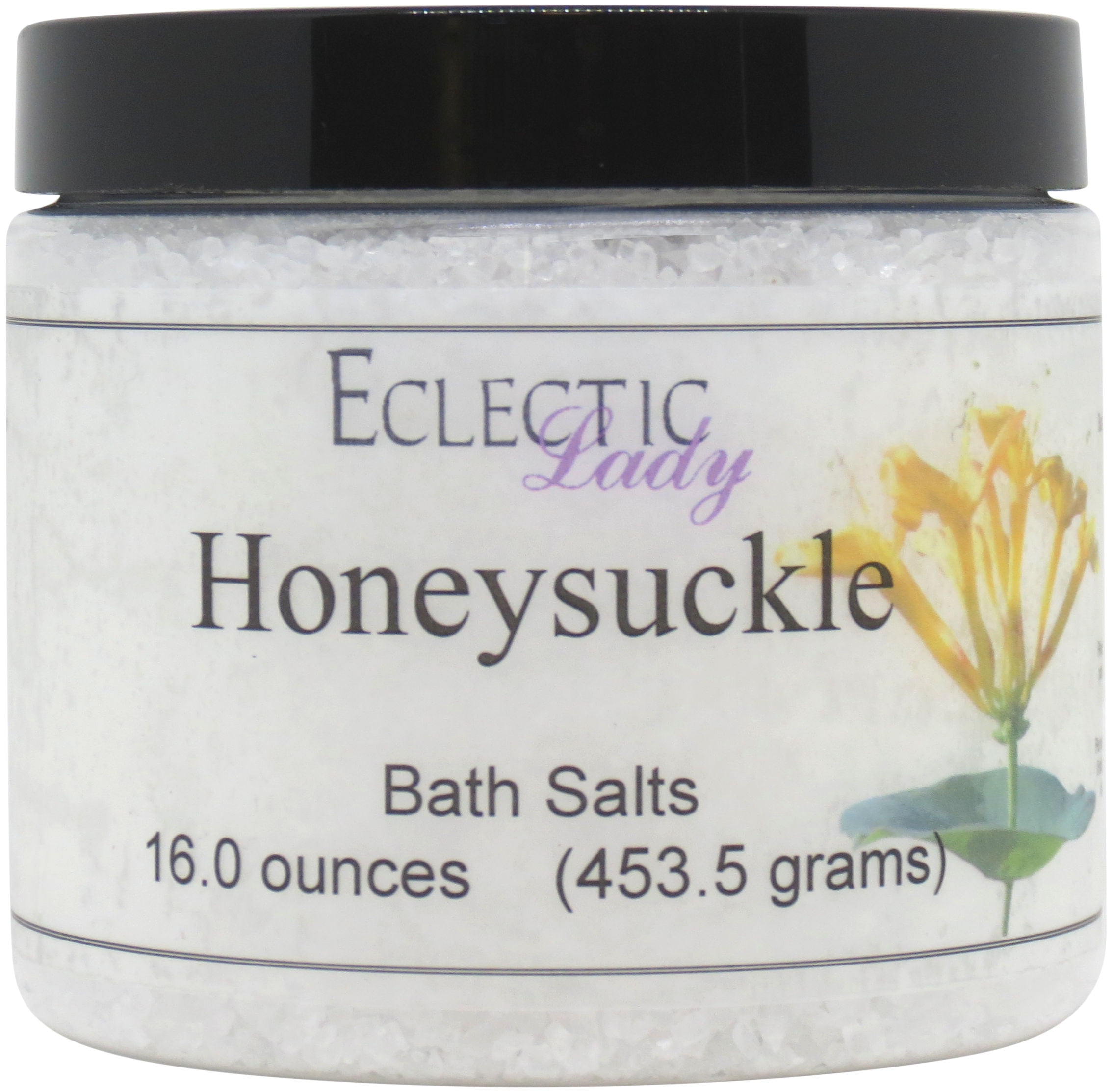 Honeysuckle Bath Salts by Eclectic Lady, 16 ounces