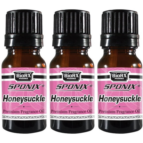 Honeysuckle Fragrance Oil 10 ml / 0.33 oz | 100% Pure by Sponix Made in USA Pack of 3