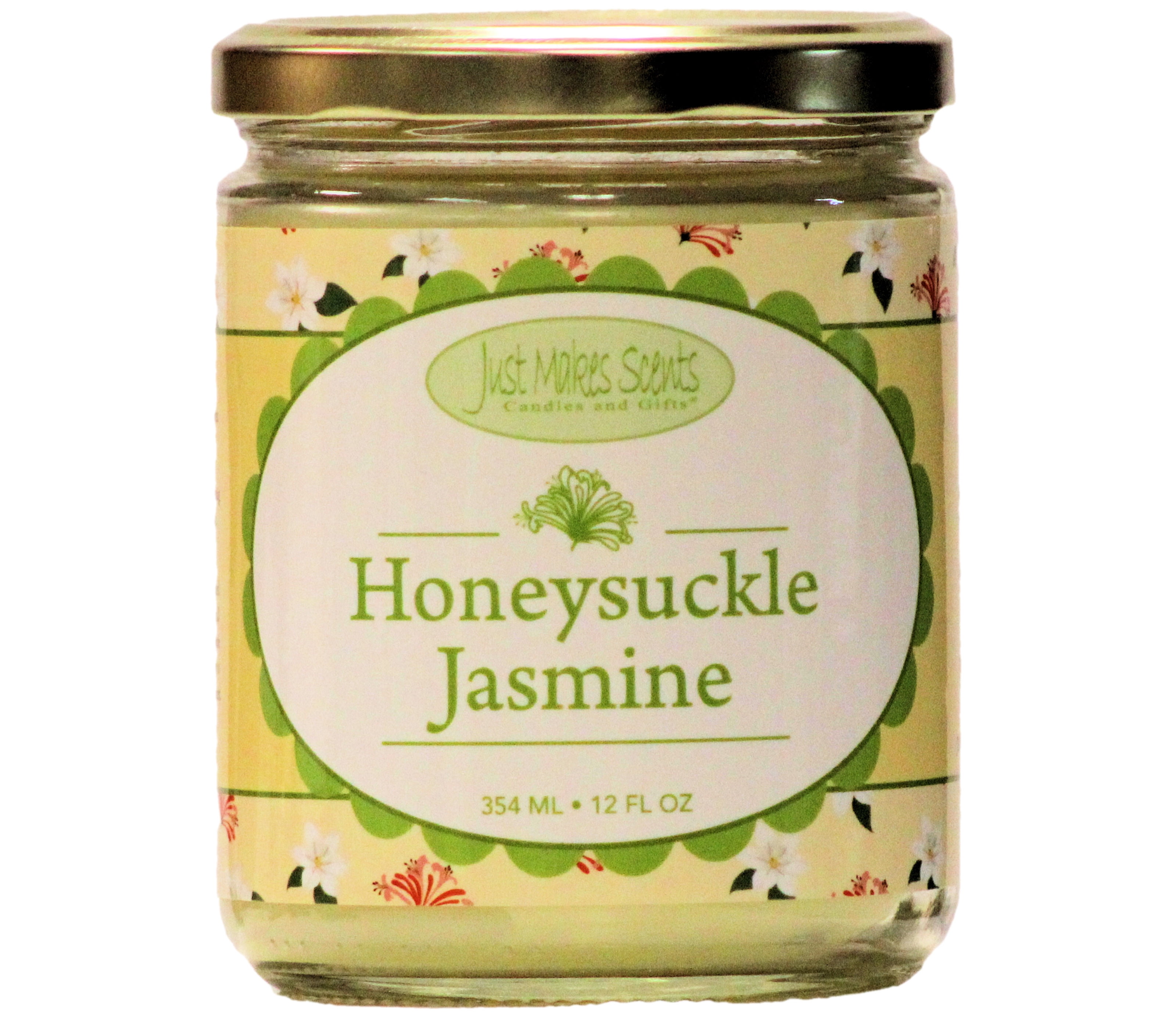 Honeysuckle Jasmine Salsa Jar Candle 12 oz -Just Makes Scents Candles & Gifts