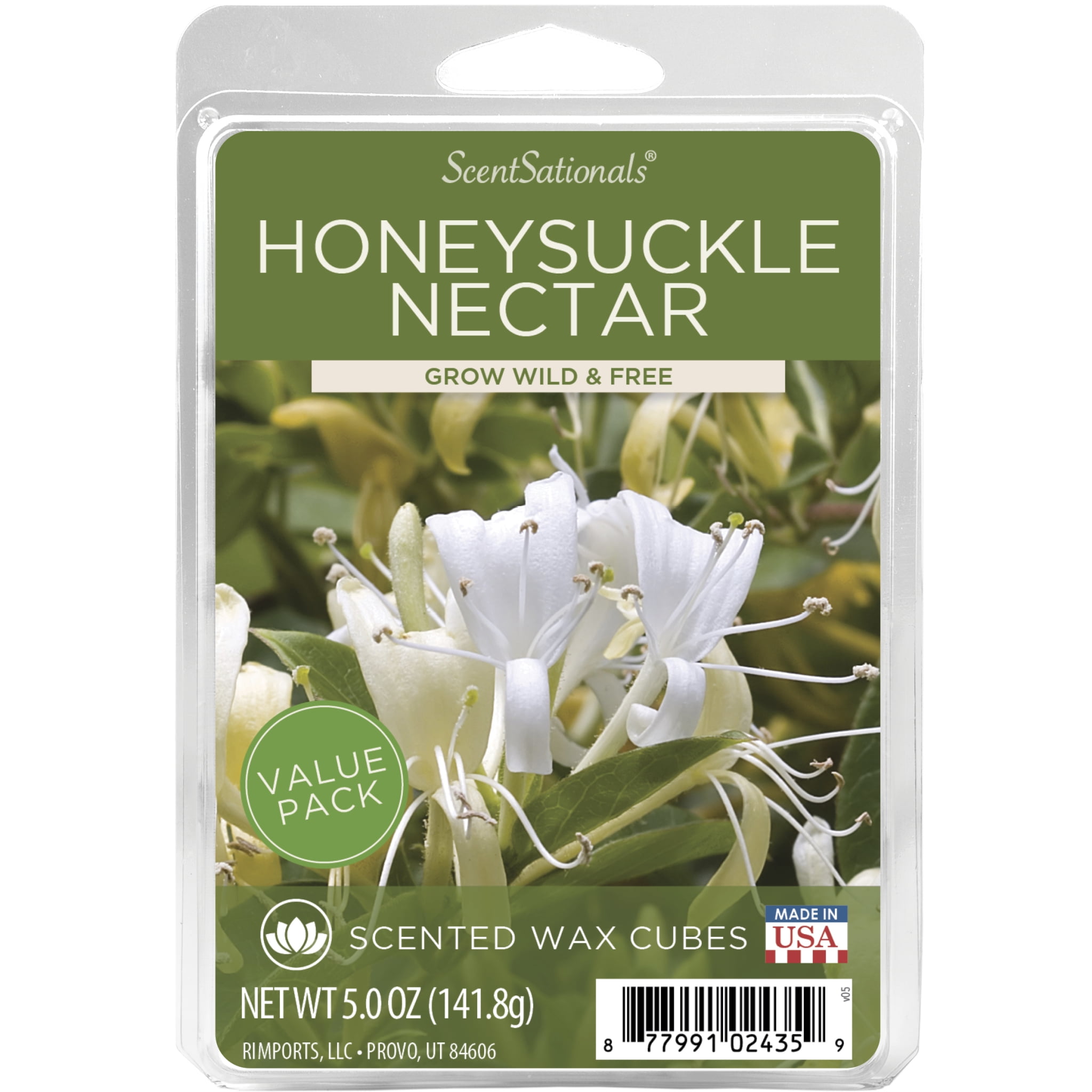 Honeysuckle Nectar Scented Wax Melts, ScentSationals, 5 oz (Value Size