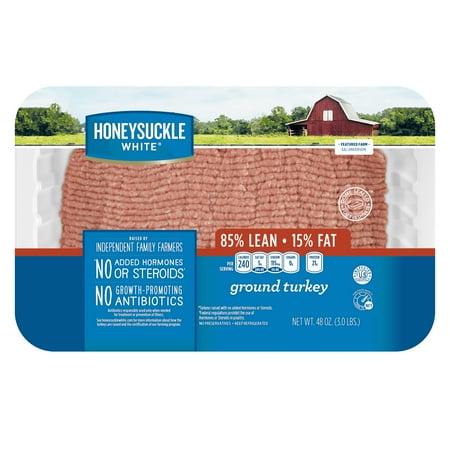 Honeysuckle White® 85% Lean / 15% Fat Ground Turkey Tray, Fresh, 3 lbs.