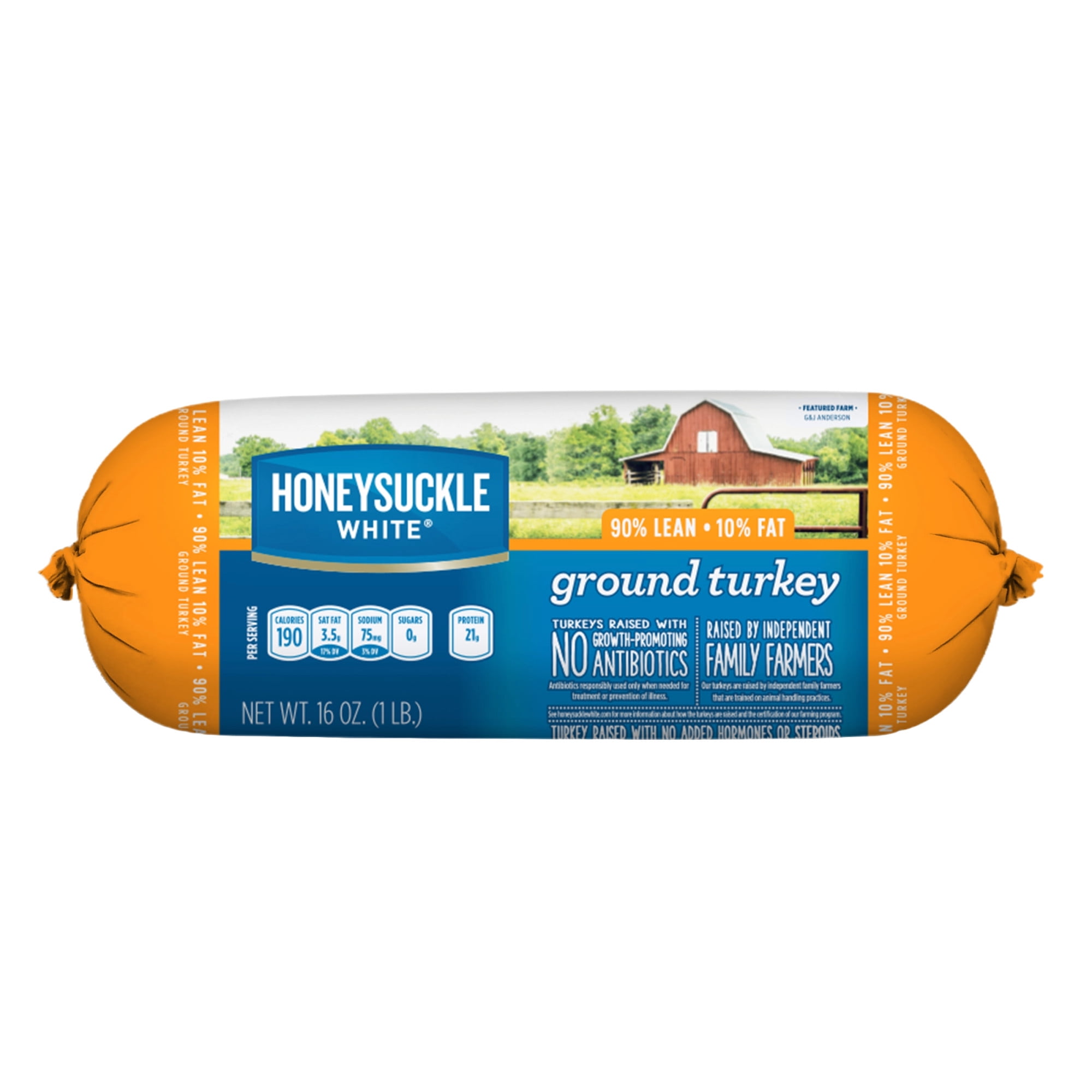 Honeysuckle White 90% Lean / 10% Fat Ground Turkey Roll, Fresh, 1 lb.