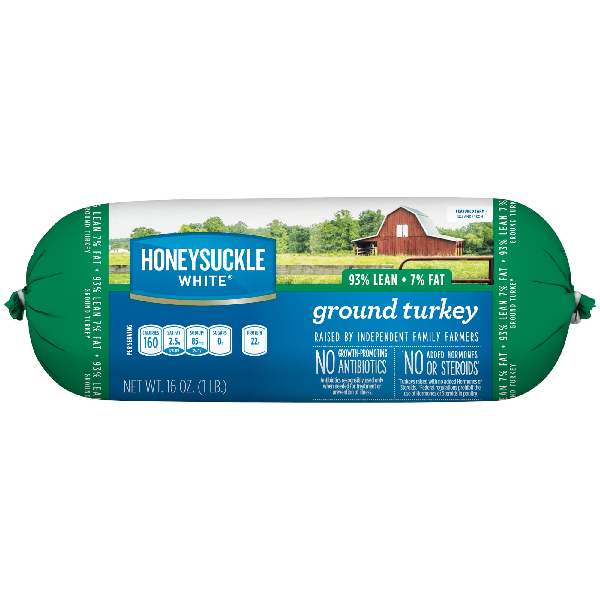 Honeysuckle White 93% Lean / 7% Fat Ground Turkey Roll, Fresh, 1 lb.