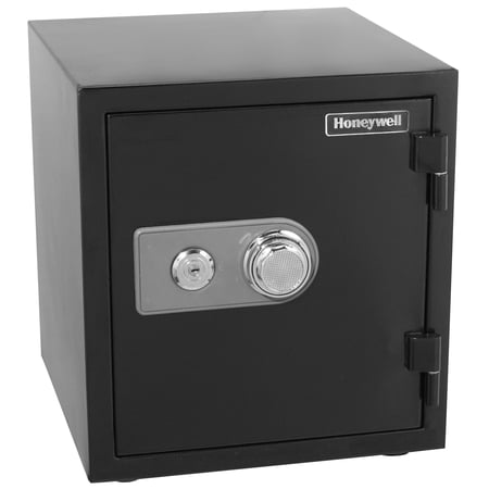 Honeywell 1.23 cf Steel 2 Hour Fireproof Water Resistant Security Safe Dual Dial & Key Lock, 2105