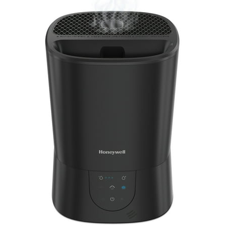 Honeywell 1.5 gal. 500 sq ft Filter Free Warm Mist Humidifier with Essential Oil Cup, Black, HWM440
