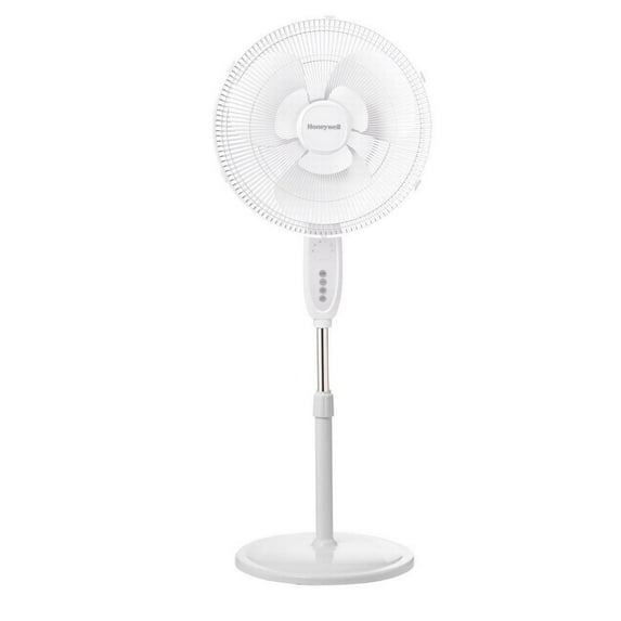 Honeywell 16" Double Blade Pedestal Stand Fan, HSF1640W, White